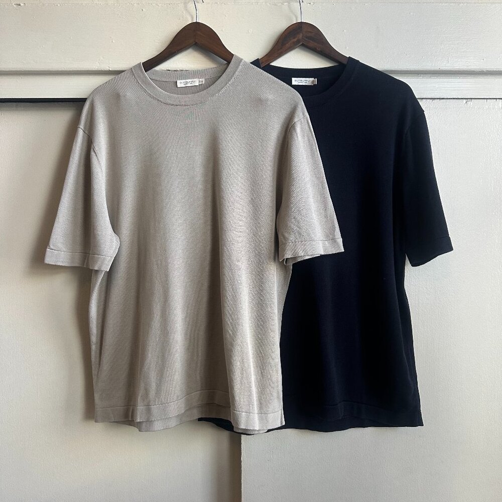 2 Men's Suit Supply Crewneck Cotton Silk Shirts